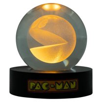 Pac-Man Crystal Ball Light. Retro Gaming Desk Lamp. USB Powered. Classic Arcade Gaming Gift Mood Lamp.