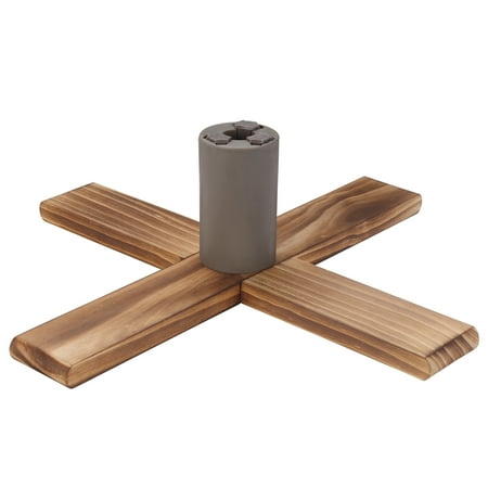 Northlight Brown Light Wooden Adjustable Artificial Christmas Tree Stand, for Trees up to 7.75' Tall and up to 1.25" in Diameter