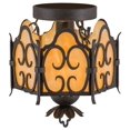 thumbnail image 4 of Meyda Tiffany 160262 Radha 11" Wide Semi-Flush Drum Ceiling Fixture - Chestnut, 4 of 4