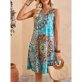 thumbnail image 3 of Fancyglim Women Summer Dress Casual T Shirt Tank Dresses Beach Cover up Blue XL, 3 of 8