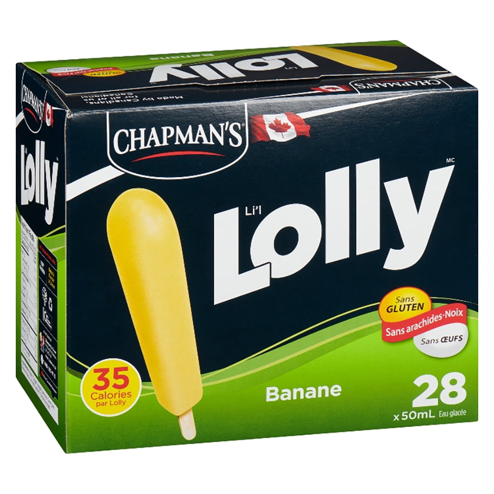 Chapman's Low Calorie Banana Li'l Lolly in a Box 28 x 50 ml
