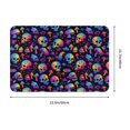 thumbnail image 3 of Fotbe Extra Durable Door Mat - Dirt Trapping Outdoor Welcome Mats - Non-Slip Outdoor Door Mats - Low Profile Front Door Mat - Indoor (16" x 24", rainbow color Skull mushroom ), 3 of 8