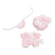 thumbnail image 5 of Conjunto de pijamas de 3 piezas, ropa para muñecas, regalo para niñas pequeñas, disfraces, DIY para muñecas con estilo, accesorios de ropa para muñeca rosa, 5 of 9