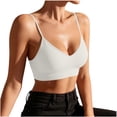 thumbnail image 2 of SOOMLON Womens Sports Bras Adjustable Thin Strap Bralettes Knit Ribbed Workout Bras Comfortable Running Yoga Gym Bras, 2 of 6