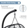 thumbnail image 3 of SWITTE Egg Chair with Stand , PE Wicker Hanging Outdoor Egg Chair with Metal Frame, Dark Gray, 3 of 8