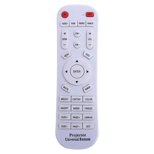 Pantalla Proyector Remote Controler Reemplazo Remoto Accesorios Cine en Casa Útiles para La Mayoría Los Proyectores White