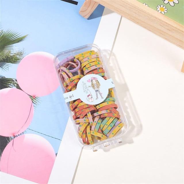 100/60 Lazos para el cabello Coleteros para niñas Bandas de goma para el cabello multicolor Bandas para el cabello Accesorios elásticos para el cabello Cuerda para el cabello Conjunto de cola de cabal