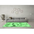 thumbnail image 3 of Ahgly Company Machine Washable Indoor Rectangle Abstract Emerald Green Modern Area Rugs, 4' x 6', 3 of 4