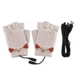 thumbnail image 2 of Guantes Térmicos USB Manoplas Hombres Mujeres Invierno Tejidos Sin Dedos Calentadores De Manos Guantes Térmicos Para Trabajo De Oficina, 2 of 7
