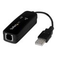 thumbnail image 1 of StarTech.com USB 2.0 Fax Modem, 56K External Hardware Dial Up V.92 Modem/Dongle/Adapter, Computer/Ordinateur Portable Fax Modem, USB to Telephone Jack, USB Data Modem, Network Fax/CMR/POS - 56K V.92 Modem Dongle - Fax / Modem - USB - 56 Kbps - K56Flex, V.90, V.92, 1 of 3