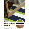 thumbnail image 4 of Green and Area Rug for Bedroom 3x5 Ft Navy Blue Stripe Abstract Geometric Stripes Super Soft fuzzy Throw Rug Non-Slip Fluffy Plush Indoor Floor Carpet for Living Room Nursery Home Decor, 4 of 8