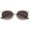 Silver / Lavender, variant on Perforated Metal Cat Eye Sunglasses Gradient Neutral Color Round Flat Lens 51mm (Gold / Amber )