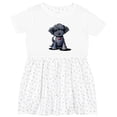 thumbnail image 3 of Inktastic Black Doodle Puppy Girls Toddler Dress, 3 of 5