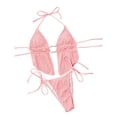 thumbnail image 2 of HUAXUN Women's Bikini Swimsuits V Neck Cross Twist Front Women Bikini Adjustable Spaghetti Straps Bathing Suit 2 Piece Swimsuit Tummy Control Bathing Suit, 2 of 5