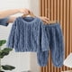 thumbnail image 4 of Conjunto de pijama de felpa para niños, ropa de dormir bonita, 2 piezas, pijama de Navidad, ropa para el hogar, tiburón, 1-3 años, Invierno, 4 of 4
