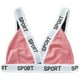 thumbnail image 1 of Brasier Tela de Mantequilla Bralette Triangular con Estampado de Letras Acanaladas para Mujer, sin Costuras, Cómodo, Elástico, Suave, sin Aros, para Uso Diario Extra Grande, 1 of 3