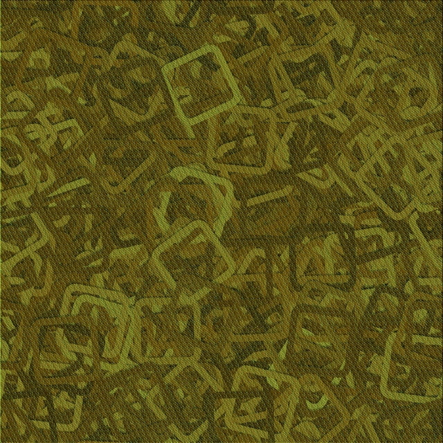 Ahgly Company Machine Washable Indoor Square Transitional Dark Yellow Green Area Rugs, 4' Square