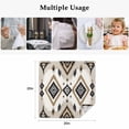 thumbnail image 4 of Boho Black Brown Cloth Napkins, Geometric Southwestern Ethnic Retro Washable and Reusable Dinner Napkins Set of 4, Table Napkin for Kitchen Party Birthday Wedding Hotel Housewarming 20"x20", 4 of 8
