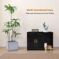 thumbnail image 3 of Litter Box Enclosure, Cat Litter Box Furniture Hidden, with Scratching Mat, Wooden Cat Washroom Indoor, Fit Most of Litter Box, 31.5" L x 19.7" W x 21.7" H, Black, 3 of 9