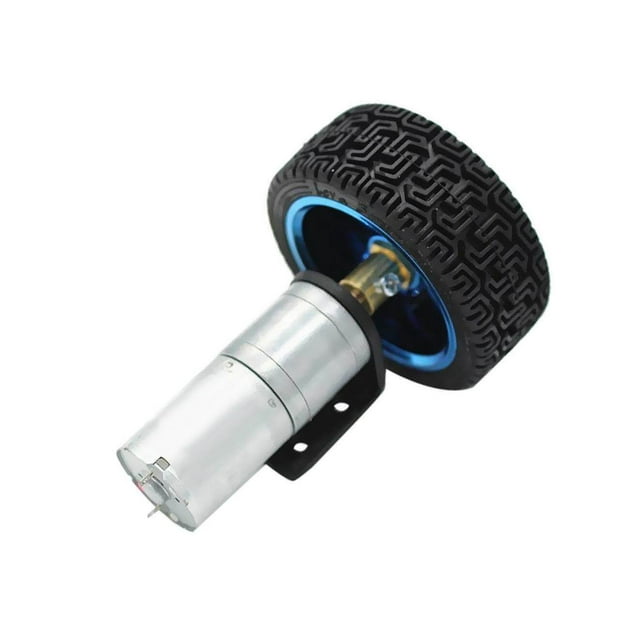 Silver 25GA370 DC Gear-Box Reducer Electric Motor with Gear-Box Reducer Wheel 12V 280RPM
