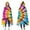 Rainbow Tie Dye, variant on Wearable Blanket,Colorful Tie Dye Burst Pattern Hooded Wearable Flannel Blanket for Adults & Teens,Winter Poncho Shawl Wrap Cape Cozy Anti-Pill,50"x60"
