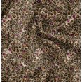 thumbnail image 1 of Soimoi Brown polyester Crepe Fabric Leopard Animal Skin Print Sewing Fabric Yard 42 Inch Wide, 1 of 6