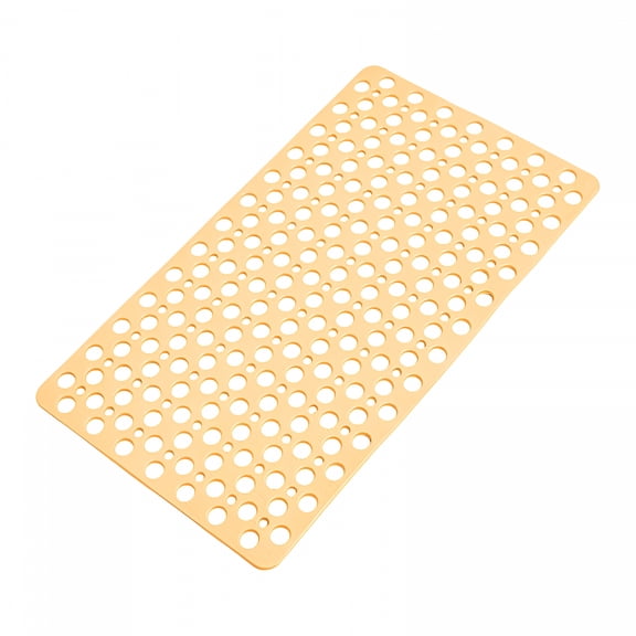 AUQ Non-Slip Tpe Bath Tub Mat Non Slip Mildew Resistant,Safe & Stylish Shower Mats,Easy-To-Clean with Strong Suction Cups,16X35 Inch,Yellow