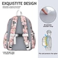 thumbnail image 5 of French Bulldog Dog Pattern with Flowers Backpack for School,Cute School Bag,Schoolbag with Adjustable Shoulder Straps & Padded Back,13.4"x11"x4.7", 5 of 6
