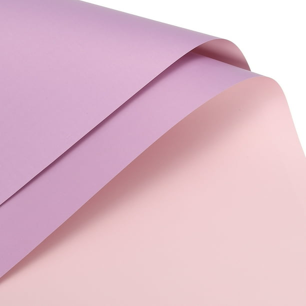 Papel envoltorio Unique Bargains Doble Cara Color Flor Morado 22.8'x22.8' Paquete de 10