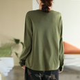 thumbnail image 3 of yunLCZ Women's Button Down Shirts Womens Fall Tops Long Sleeve Fall Tops For Women 2025 V Neck T Shirt Women's Button Down Shirts, 3 of 4