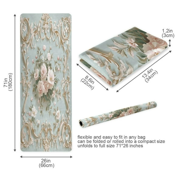 BZSMCE Yoga Mat Women Pattern Of Blossom Fitness Mat