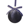 thumbnail image 2 of Velvet Fabric Covered Christmas Ball Hanging Ornament with Delicate Bow, Luxurious Velvet Bauble with Elegant Bow for Holiday Tree Decor, Sophisticated Xmas Ornament for Tree & Home Embellishment, 2 of 6