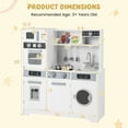 thumbnail image 3 of Gymax ids Play Kitchen Toy Set w/ Water Dispenser Sink Faucet Microwave Oven Utensils, 3 of 10