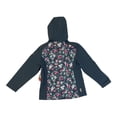 thumbnail image 2 of Free Country Girl's Butterpile Lined Water Resistant Softshell Stretch Jacket (Grey/Floral, 7/8), 2 of 2