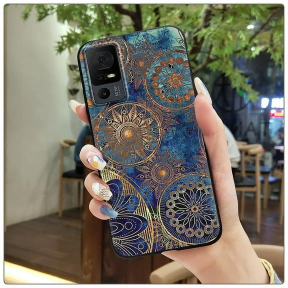 HBH-Phone Case For TCL 40XL/40T/T608D/Lively Jitterbug Smart4, Dirt-resistant Fashion Design TPU Cartoon Cover Durable Anti-knock protective Waterproof Silicone Cute Anti-dust Soft case