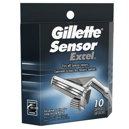 Gillette Sensor Excel Men's Razor Blade Refills, 10 (Gillette Sensor Excel Blades Best Price)