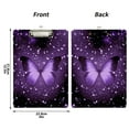 thumbnail image 3 of ALAZA Plastic Clipboard A4 Letter Size Decorative Clipboards for Students Women Men 9" x 12.5" Sparkling Butterfly Purple-a1, 3 of 6