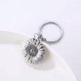 thumbnail image 3 of Sunflower Keychain You Are My Sunshine Engraved Key Chain Open Locket Inspirational Portable Keyring for Women Girls, Silver, 3 of 6