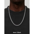 thumbnail image 3 of PROSTEEL Men Silver Cuban Chain 6mm Solid Stainless Steel Miami Necklace 18 Inch Birthday Valentines Father Day Jewelry Gifts for Husband Dad, 3 of 8