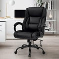 thumbnail image 2 of FDW 500lb Ergonomic Office Chair, Big & Tall PU Leather Desk Chair with Headrest , Black, 2 of 7