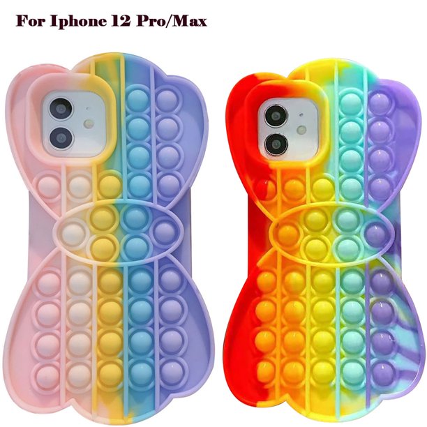 Pop It Phone Case For Iphone 12 12 Pro Max Push Pop Pop Bubble Fidget Sensory Toy Mobile Phone Protective Case Suitable For All Age Autism Special Needs Walmart Com Walmart Com