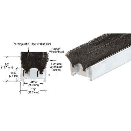 Commercial Grade Doors - Commercial Door Astragal Seal with Weatherstripping - 96 in long