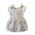 thumbnail image 4 of YOPTOP Robe d'Été Décontractée Sans Manches pour Filles Motif Floral Robe à Bretelles Coton Enfants Tout-Petits Robe de Concours, 2t, 4 of 6