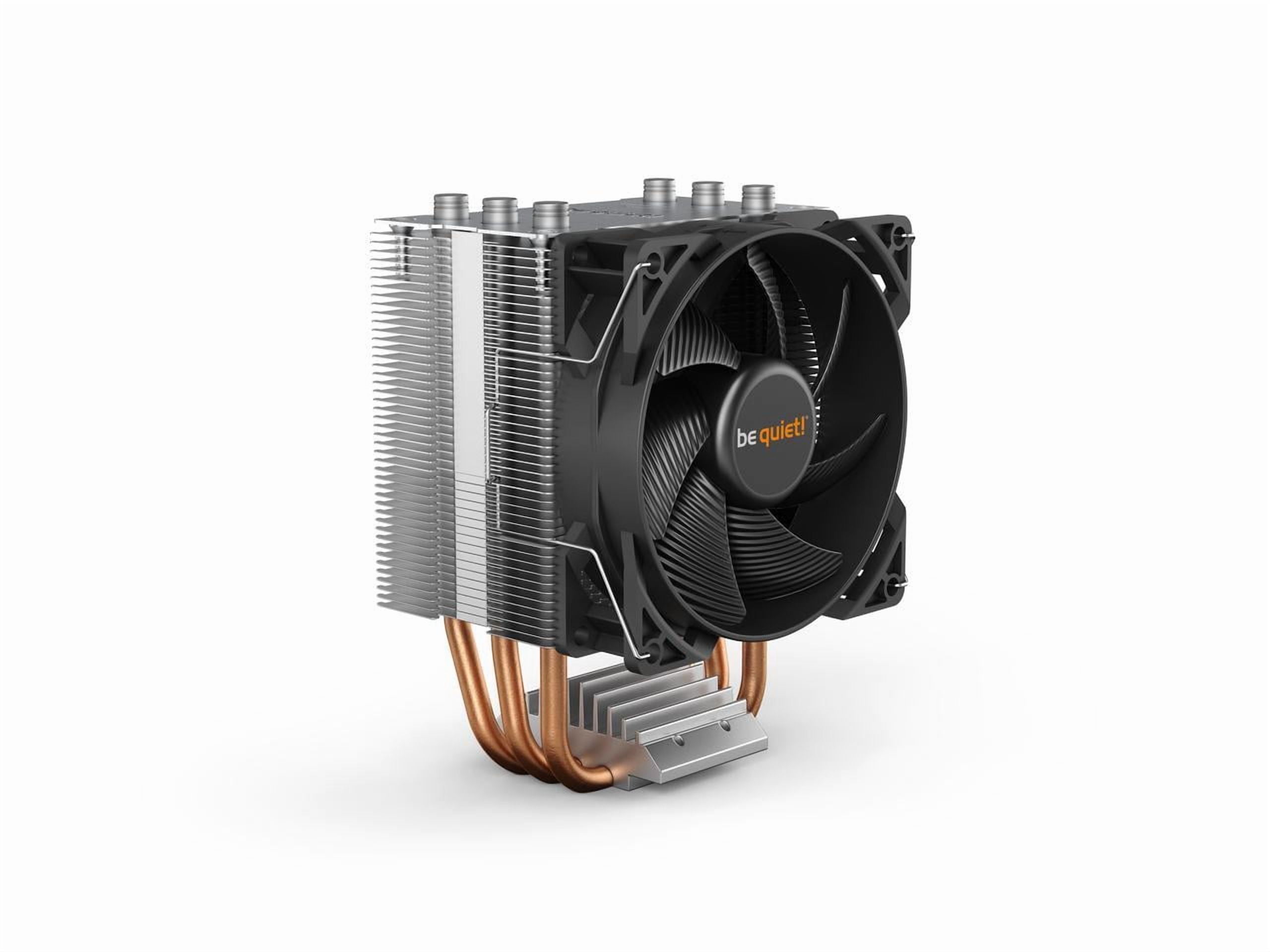 be quiet! Pure Rock Slim 2 CPU Air Cooler | Socket Support for Intel LGA 1851,1200,1150,1151,1155 - and AMD AM4,AM5 Support - Low Noise Cooler - Compact Air Cooler - Silver/Black (BK030)