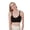 Black, variant on Juniors' & Women's Lightly Padded Sports Bra, Plunge Neck, Double Strap, Soft Black, M/L