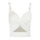 thumbnail image 5 of Gibobby Mujeres Strappy Bowknot Color sólido Sexy Strappy Hollow Out Slim Fit Chaleco espalda abierta Tirantes(Blanco,M), 5 of 5