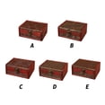 thumbnail image 3 of Box Jewelry Wood Antique Pendant Storage Lock Buckle Present Packaging Display Package Rings Organizer Practical Grape, 3 of 9