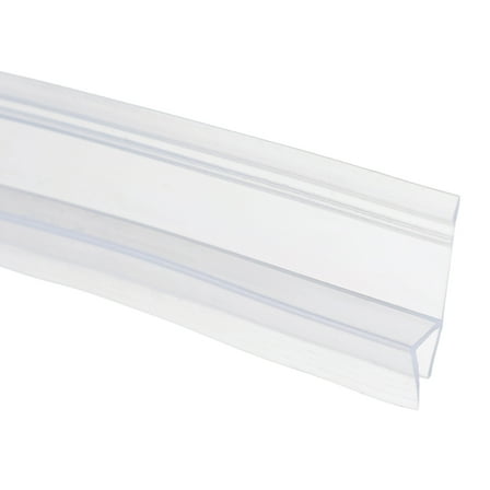 Uxcell Shower Door Side Seal, Widen H-Type Shower Door Sweep for 1/4" Glass 197" Long Silicone Frameless Glass Seal Strip, Stop Leak and Create A Water Barrier for Bathroom Office, Clear