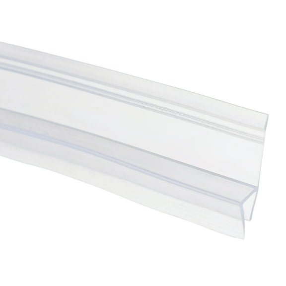 Uxcell Shower Door Side Seal, Widen H-Type Shower Door Sweep for 1/4" Glass 197" Long Silicone Frameless Glass Seal Strip, Stop Leak and Create A Water Barrier for Bathroom Office, Clear