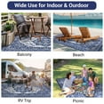 thumbnail image 5 of Waterproof Outdoor Rug,Plastic Reversible Rug,Modern Area Rug,Large Floor Mat,Modern Plaid Outdoor Rug for Outdoors,RV,Patio,Backyard,Deck,Picnic,Beach,Camping, 5 of 9